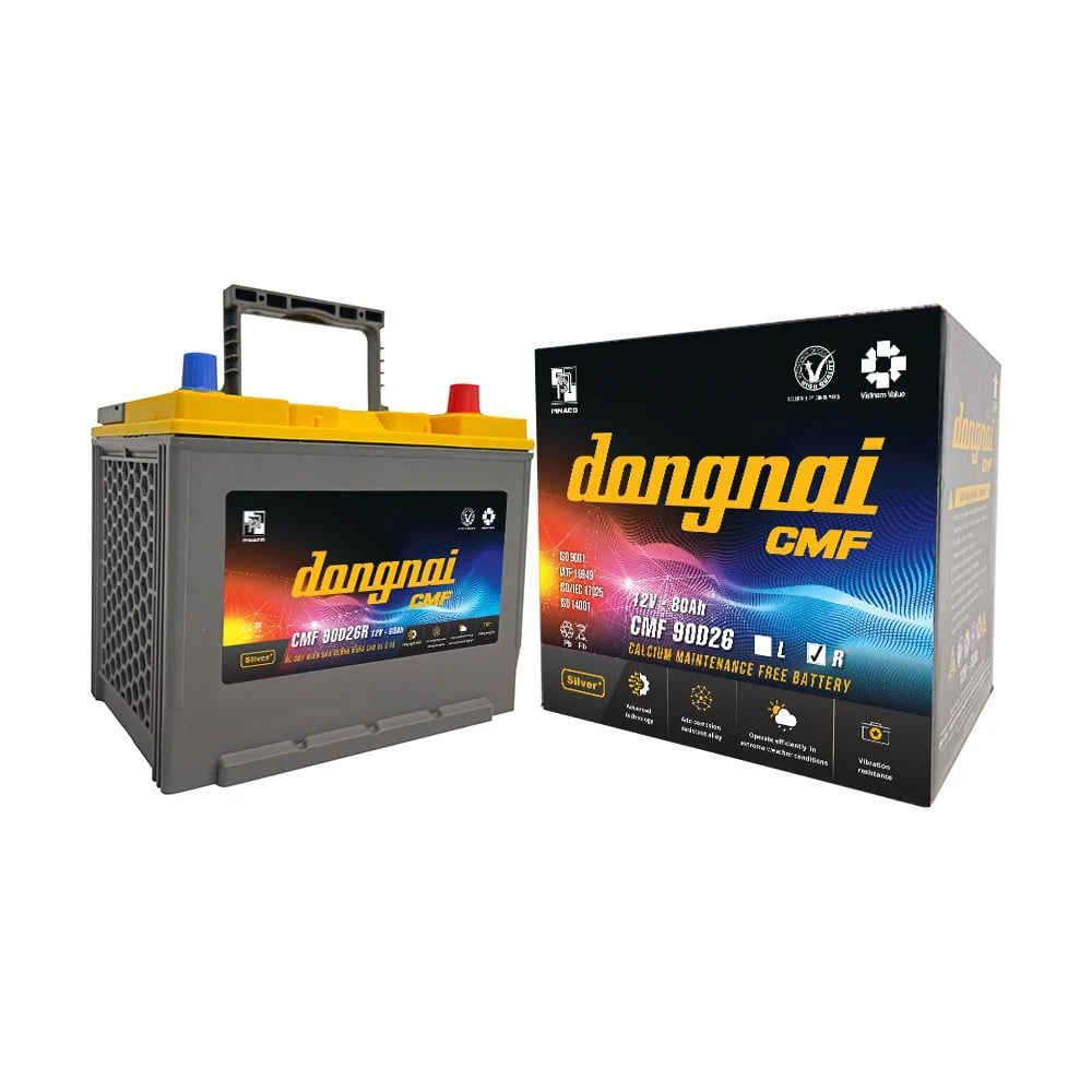 Ắc quy khô miễn bảo dưỡng Đồng Nai CMF 90D26R - 12V - 80Ah